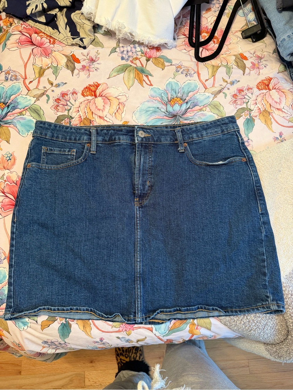 Old Navy Dark Blue Denim Mini Skirt
